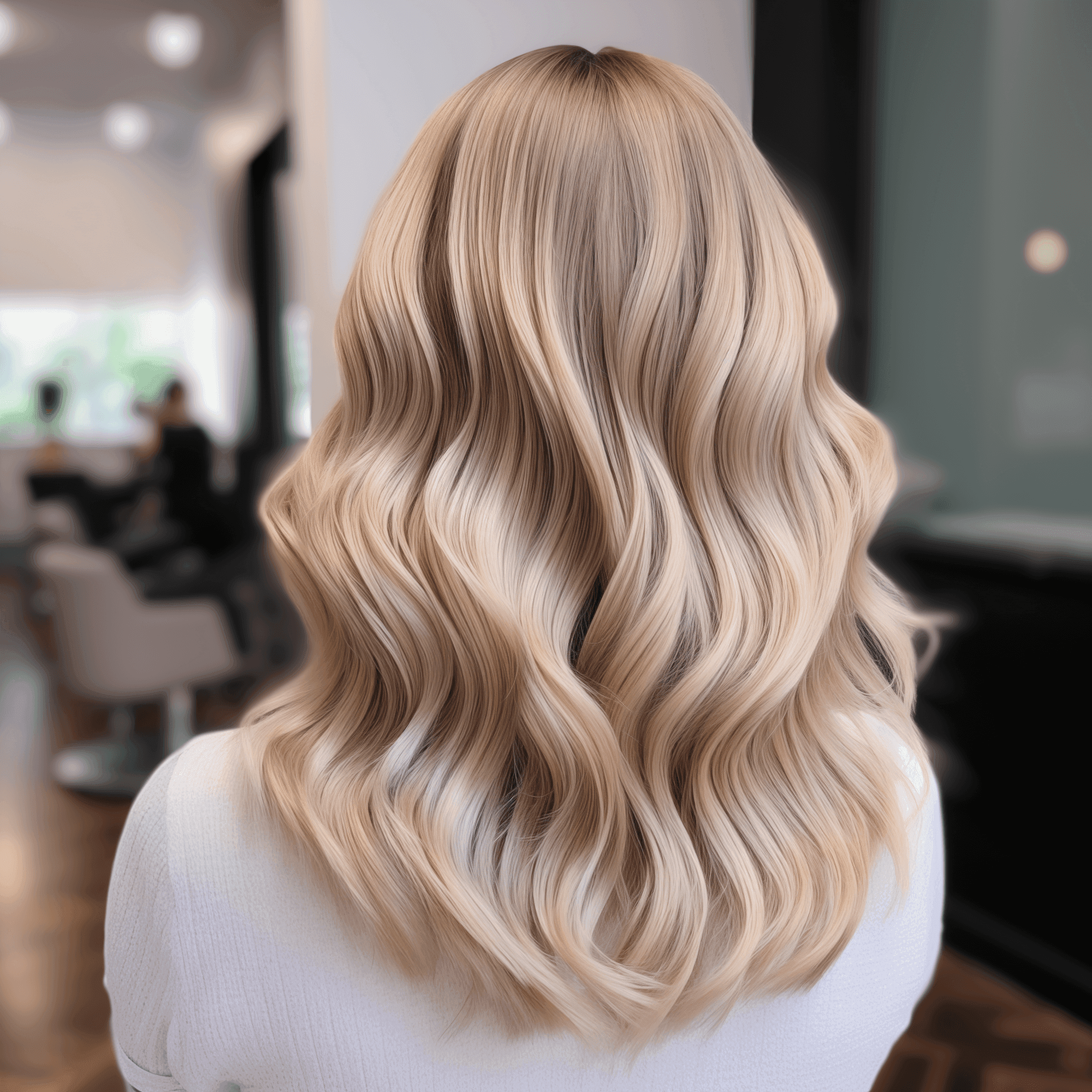 Balayage on blonde hair